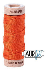 Aurifil Mako Cotton 6-Strand Floss 16 m 18 yd. spool - 1104 Neon Orange