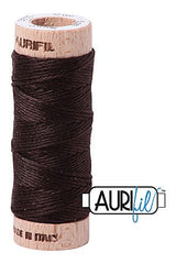 Aurifil Mako Cotton 6-Strand Floss 16 m 18 yd. spool - 1130 Very Dark Bark