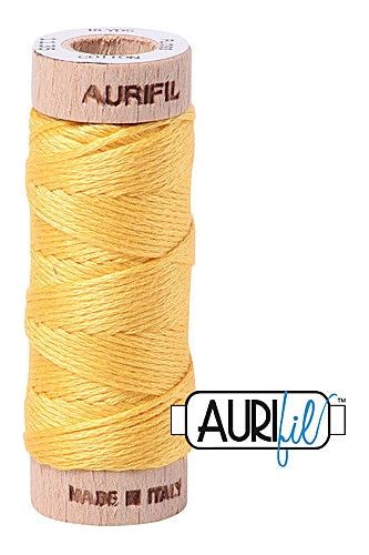 Aurifil Mako Cotton 6-Strand Floss 16 m 18 yd. spool - 1135 Pale Yellow