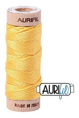 Aurifil Mako Cotton 6-Strand Floss 16 m 18 yd. spool - 1135 Pale Yellow