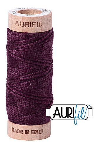 Aurifil Mako Cotton 6-Strand Floss 16 m 18 yd. spool - 1240 Very Dark Eggplant