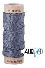 Aurifil Mako Cotton 6-Strand Floss 16 m 18 yd. spool - 1246 Very Dark Grey