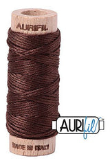 Aurifil Mako Cotton 6-Strand Floss 16 m 18 yd. spool - 1285 Medium Bark