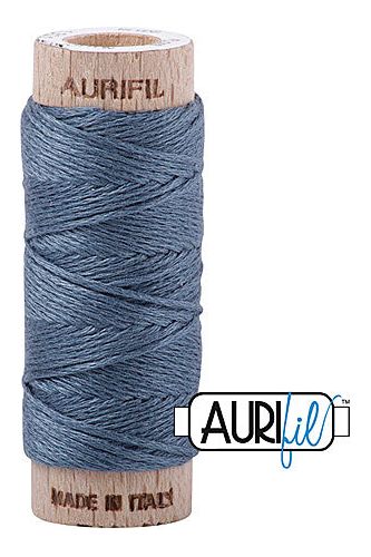 Aurifil Mako Cotton 6-Strand Floss 16 m 18 yd. spool - 1310 Medium Blue Grey