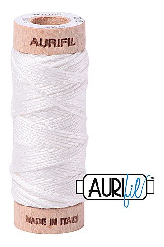 Aurifil Mako Cotton 6-Strand Floss 16 m 18 yd. spool - 2021 Natural White