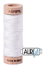 Aurifil Mako Cotton 6-Strand Floss 16 m 18 yd. spool - 2024 White