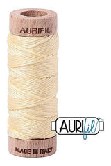 Aurifil Mako Cotton 6-Strand Floss 16 m 18 yd. spool - 2110 Light Lemon