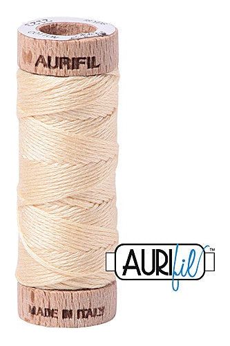 Aurifil Mako Cotton 6-Strand Floss 16 m 18 yd. spool - 2123 Butter
