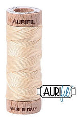 Aurifil Mako Cotton 6-Strand Floss 16 m 18 yd. spool - 2123 Butter