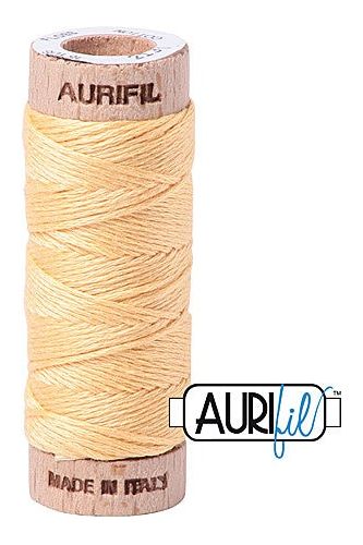 Aurifil Mako Cotton 6-Strand Floss 16 m 18 yd. spool - 2130 Medium Butter