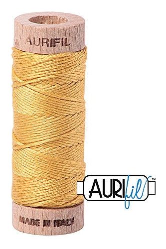 Aurifil Mako Cotton 6-Strand Floss 16 m 18 yd. spool - 2134 Spun Gold