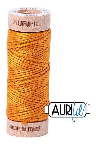 Aurifil Mako Cotton 6-Strand Floss 16 m 18 yd. spool - 2145 Yellow Orange