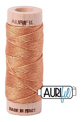Aurifil Mako Cotton 6-Strand Floss 16 m 18 yd. spool - 2210 Caramel