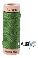 Aurifil Mako Cotton 6-Strand Floss 16 m 18 yd. spool - 5018 Dark Grass Green
