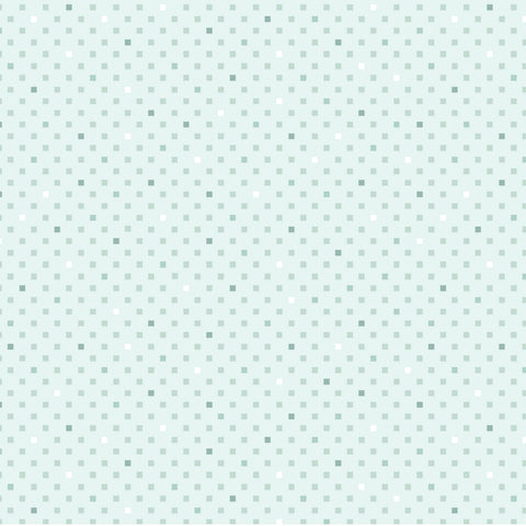 BENARTEX - Dazzle Dots 2 by Christa Watson - Dazzling Squares - Light Teal* (Sold By 1/2 Meter)
