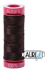 Aurifil Mako 12wt Cotton 50 m 54 yd. spool - 1130 Very Dark Bark
