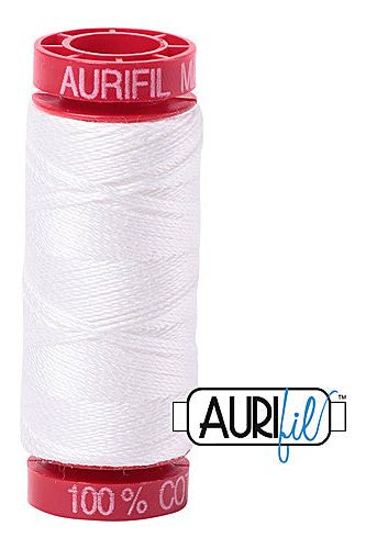 Aurifil Mako 12wt Cotton 50 m 54 yd. spool - 2021 Natural White