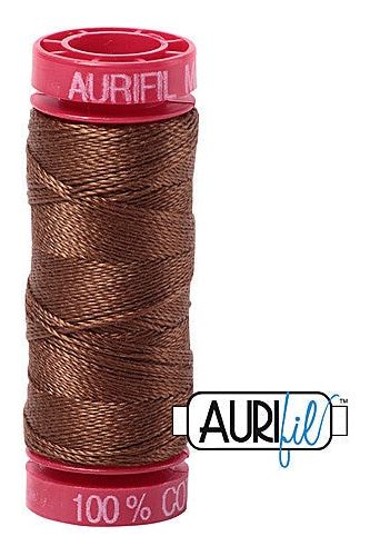 Aurifil Mako 12wt Cotton 50 m 54 yd. spool - 2372 Dark Antique Gold