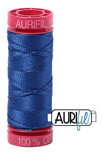 Aurifil Mako 12wt Cotton 50 m 54 yd. spool - 2735 Medium Blue