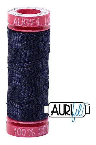 Aurifil Mako 12wt Cotton 50 m 54 yd. spool - 2785 Very Dark Navy