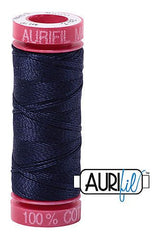 Aurifil Mako 12wt Cotton 50 m 54 yd. spool - 2785 Very Dark Navy