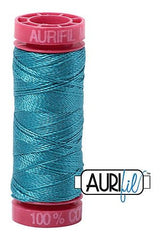 Aurifil Mako 12wt Cotton 50 m 54 yd. spool - 4182 Dark Turquoise