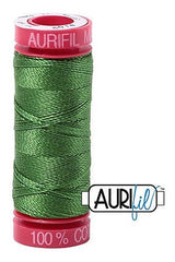 Aurifil Mako 12wt Cotton 50 m 54 yd. spool - 5018 Dark Grass Green