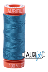 Aurifil Mako 50wt Cotton 200 m 220 yd. spool - 1125 Medium Teal