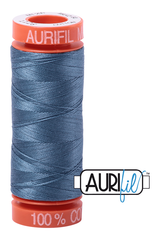 Aurifil Mako 50wt Cotton 200 m 220 yd. spool - 1126 Blue Grey