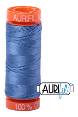 Aurifil Mako 50wt Cotton 200 m 220 yd. spool - 1128 Light Blue Violet