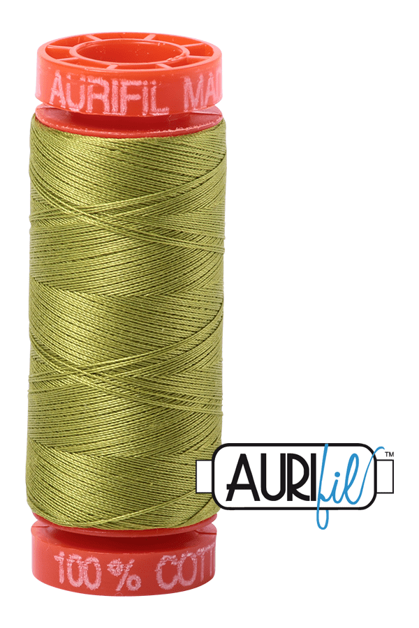 Aurifil Mako 50wt Cotton 200 m 220 yd. spool - 1147 Light Leaf Green