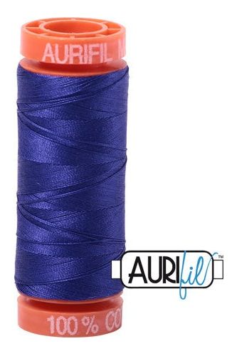 Aurifil Mako 50wt Cotton 200 m 220 yd. spool - 1200 Blue Violet
