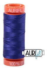 Aurifil Mako 50wt Cotton 200 m 220 yd. spool - 1200 Blue Violet