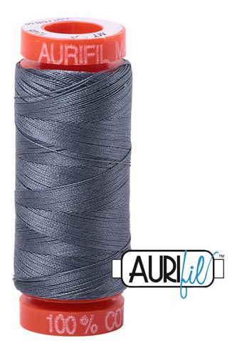 Aurifil Mako 50wt Cotton 200 m 220 yd. spool - 1246 Dark Grey