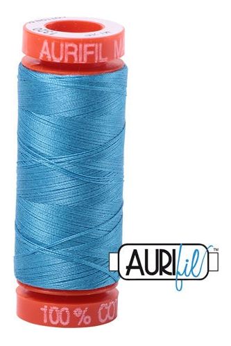 Aurifil Mako 50wt Cotton 200 m 220 yd. spool - 1320 Bright Teal