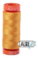 Aurifil Mako 50wt Cotton 200 m 220 yd. spool - 2140 Orange Mustard
