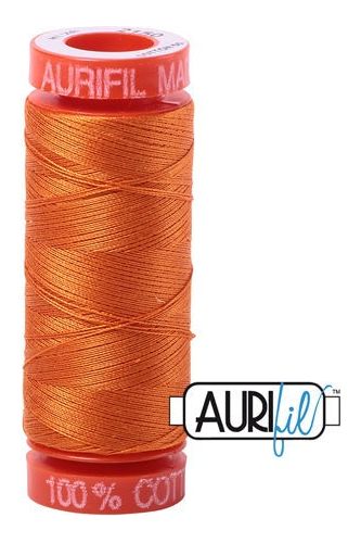 Aurifil Mako 50wt Cotton 200 m 220 yd. spool - 2150 Pumpkin