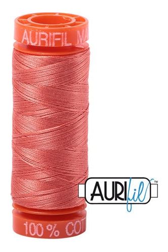 Aurifil Mako 50wt Cotton 200 m 220 yd. spool - 2225 Salmon