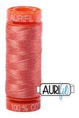 Aurifil Mako 50wt Cotton 200 m 220 yd. spool - 2225 Salmon