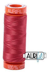 Aurifil Mako 50wt Cotton 200 m 220 yd. spool - 2230 Red Peony
