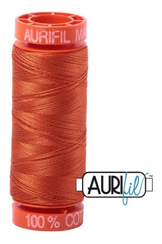 Aurifil Mako 50wt Cotton 200 m 220 yd. spool - 2240 Rusty Orange