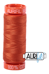 Aurifil Mako 50wt Cotton 200 m 220 yd. spool - 2240 Rusty Orange