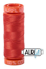 Aurifil Mako 50wt Cotton 200 m 220 yd. spool - 2245 Red Orange
