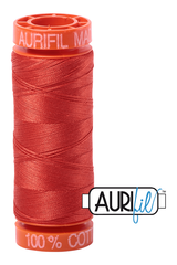 Aurifil Mako 50wt Cotton 200 m 220 yd. spool - 2245 Red Orange