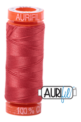 Aurifil Mako 50wt Cotton 200 m 220 yd. spool - 2255 Dark Red Orange