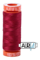 Aurifil Mako 50wt Cotton 200 m 220 yd. spool - 2260 Red Wine