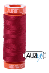Aurifil Mako 50wt Cotton 200 m 220 yd. spool - 2260 Red Wine