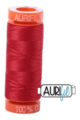 Aurifil Mako 50wt Cotton 200 m 220 yd. spool - 2265 Lobster Red