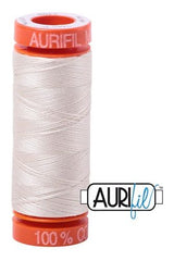 Aurifil Mako 50wt Cotton 200 m 220 yd. spool - 2309 Silver White