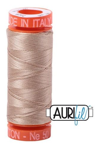 Aurifil Mako 50wt Cotton 200 m 220 yd. spool - 2326 Sand